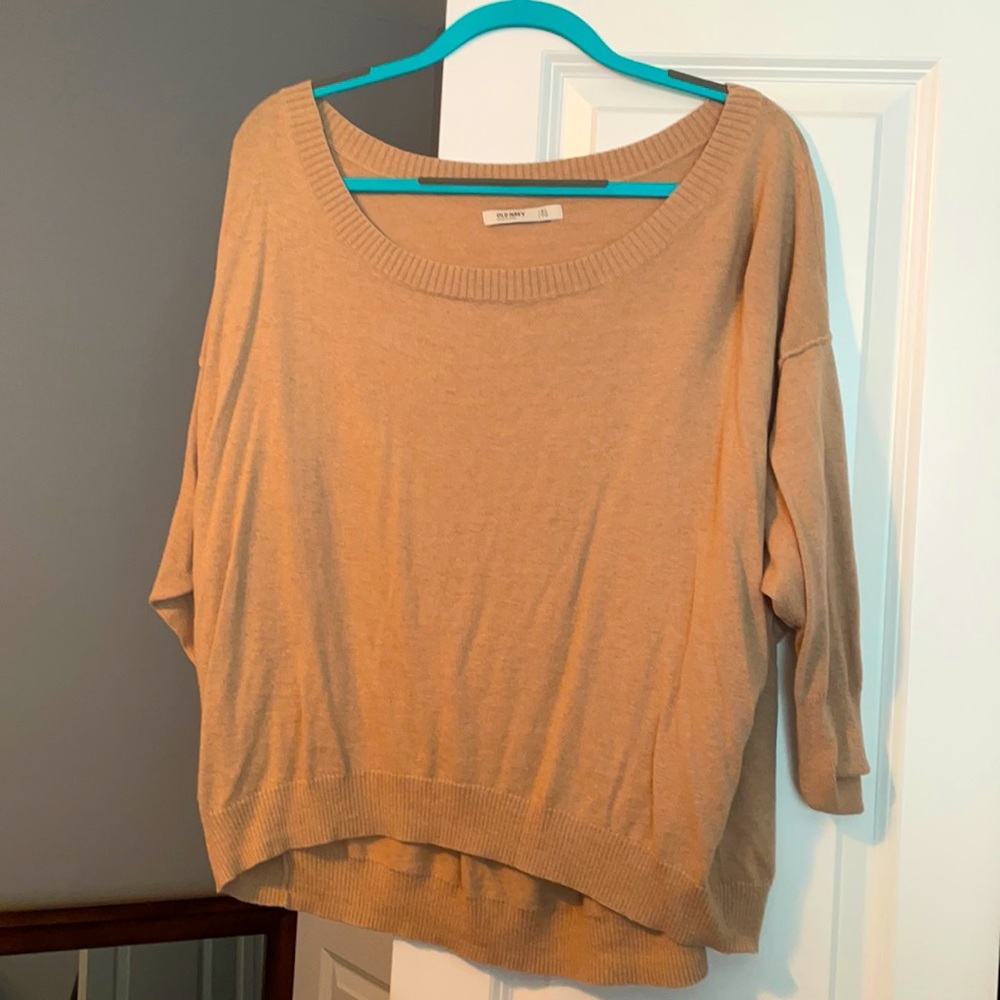 Tan high/low sweater